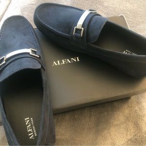Alfani Memory Foam Egan Navy suede loafers!